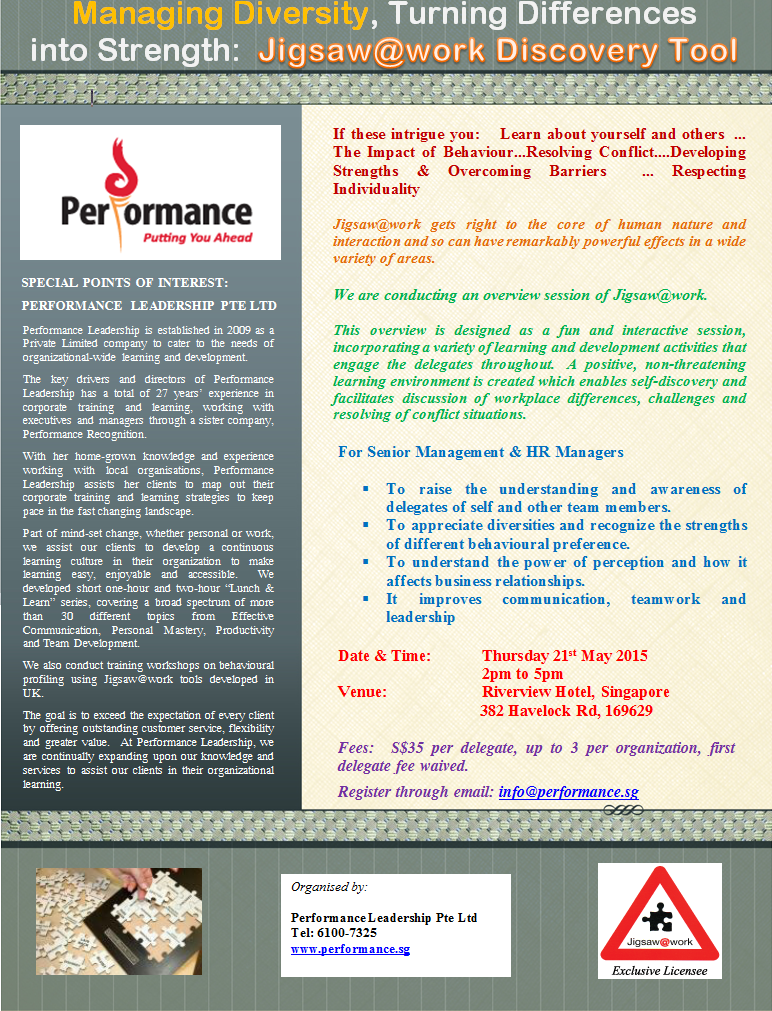 Jigsaw@work Overview May 2015